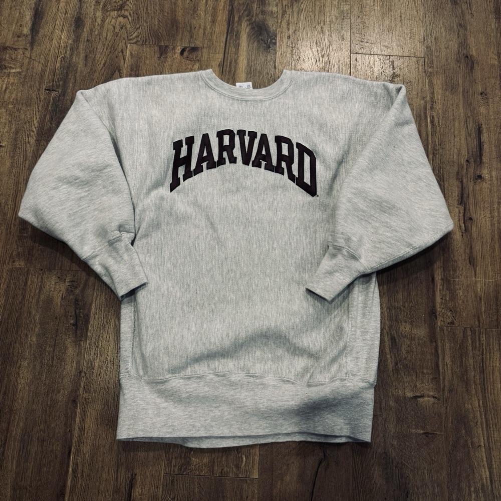 Vintage 80's Harvard University Champion Reverse Weave Crewneck Sweatshirt XL